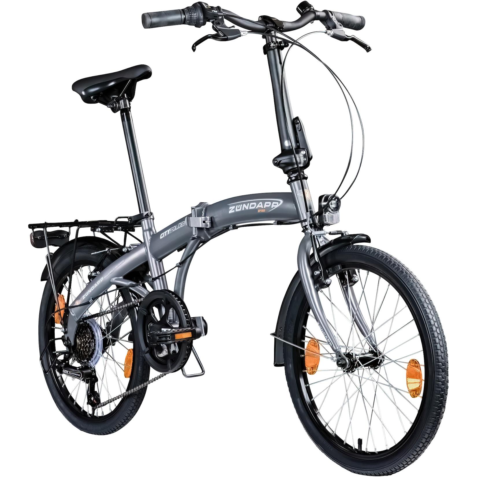 Zündapp ZF20 Speed Folder 20 Zoll Klapprad Faltrad Stadtrad Fahrrad faltbar Klappfahrrad StVZO