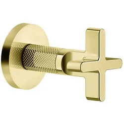 Gessi Inciso Fertigmontageset Absperrventil 3/4 für Unterputz-Körper, X -Griff, 58363246, Farbe: Gold PVD