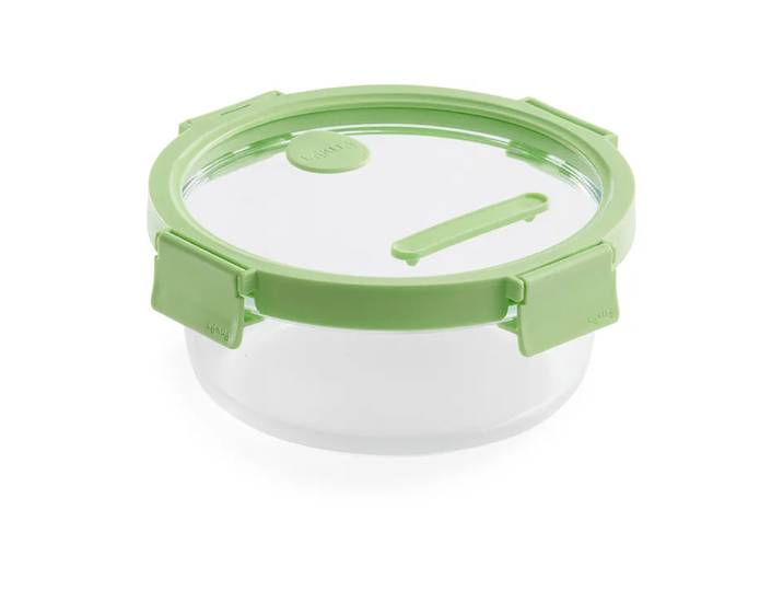 Lékué Boîte à lunch ronde en verre Lékué 0,95 L Vert