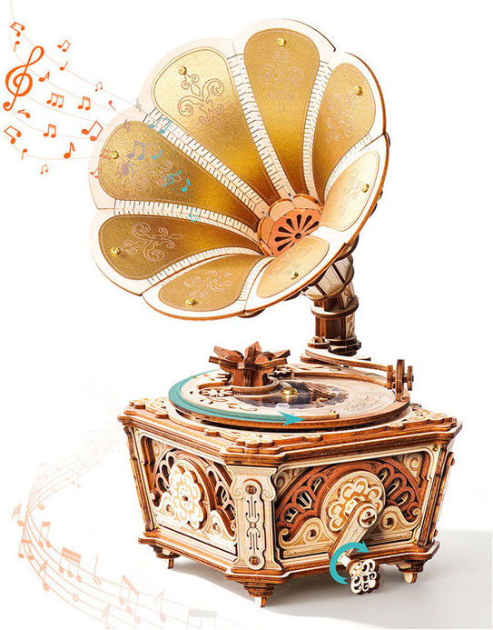 Puzzle 3D en bois Diva Gramophone - Rokr