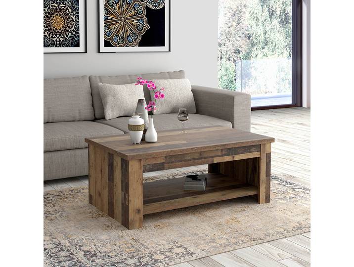 Table basse repliable 110 x 45 x 65cm Marron