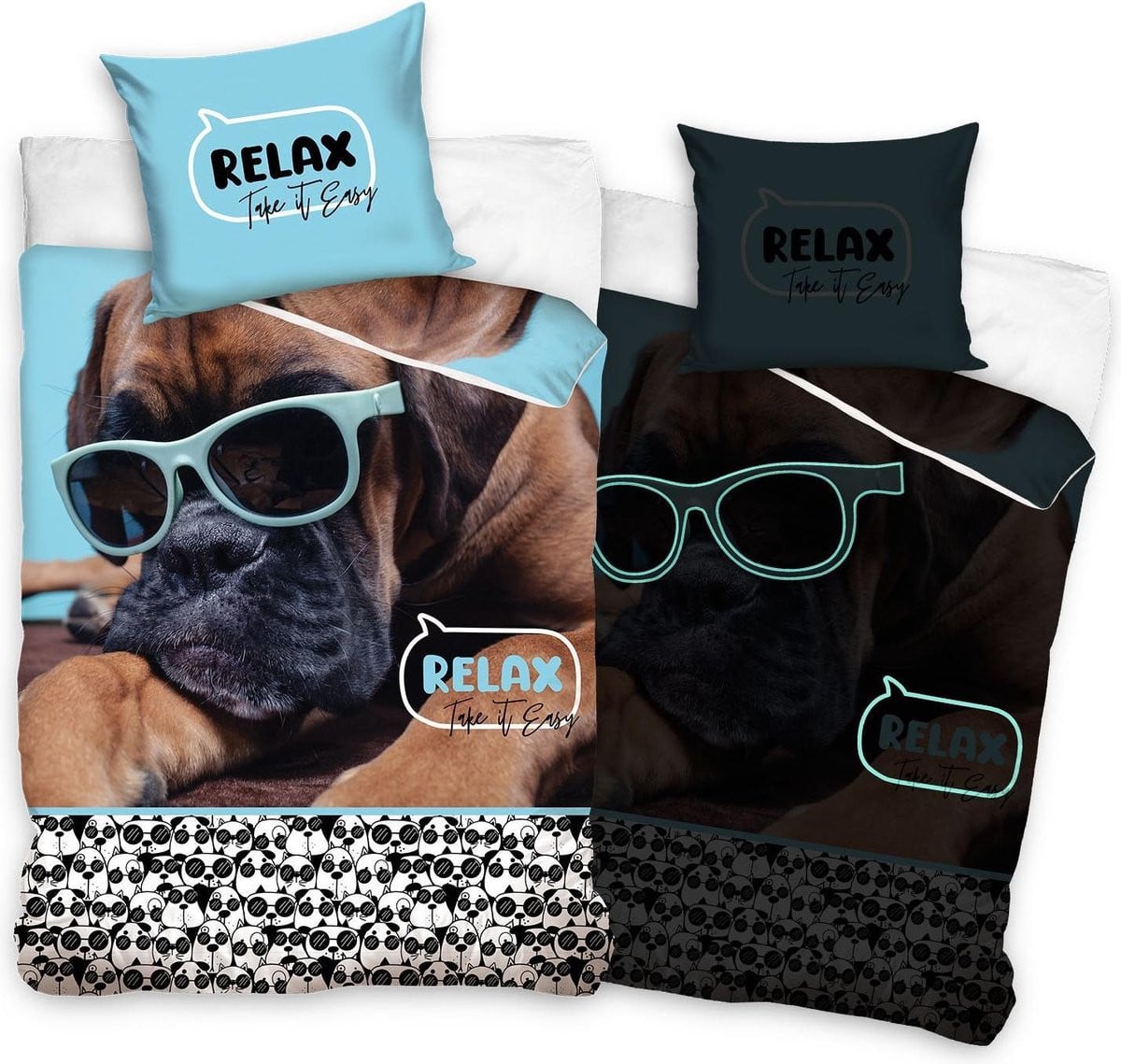 Animal Pictures Dekbedovertrek Hond Glow in the Dark - Eenpersoons - 140 x 200 cm