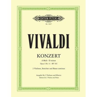 Konzert für 2 Violinen, Streicher und Basso continuo d-moll op. 3 Nr. 11 RV 565 -