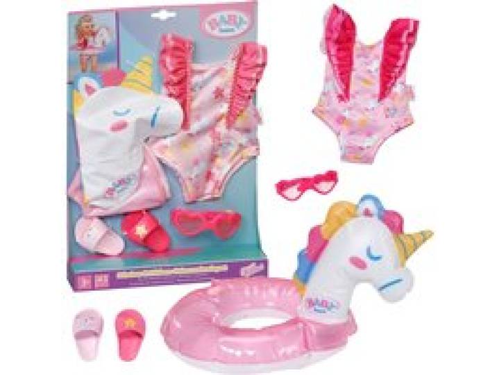 Puppen Schwimmset Einhorn 43 cm