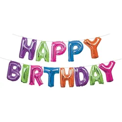 Folienballon Buchstabengirlande Happy Birthday bunt