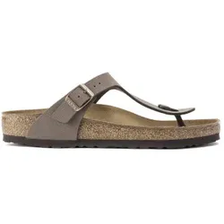 Birkenstock für Damen. 43751 Gizeh Birko-Flor Nubuck (Reguläre Passform) taupe (39), Wohnung, Keine, Lässig