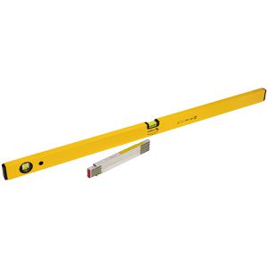 Stabila Wasserwaage 20278, Type 70 BONUS PACK, 100cm, 2 Libellen, inkl. 2m Zollstock