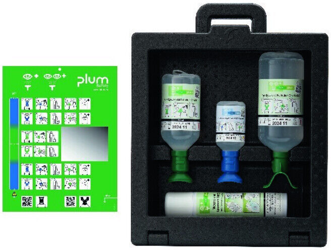 PLUM boîte murale pour rinçage des yeux IBOX 3, set (4931)