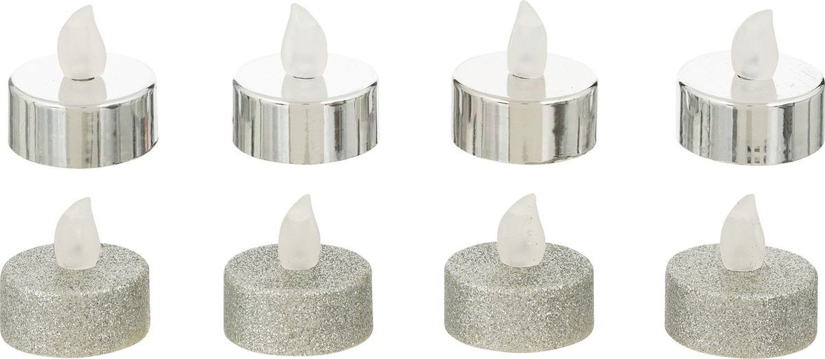 Feeric lights & Christmas LED theelichtjes - 8 stuks - Zilver