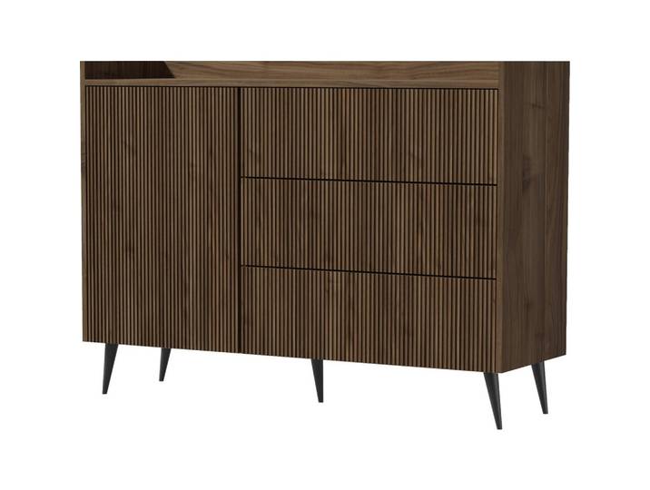 KOMMODE Arysa in Braun Walnuss Holzoptik 92/126/41 cm