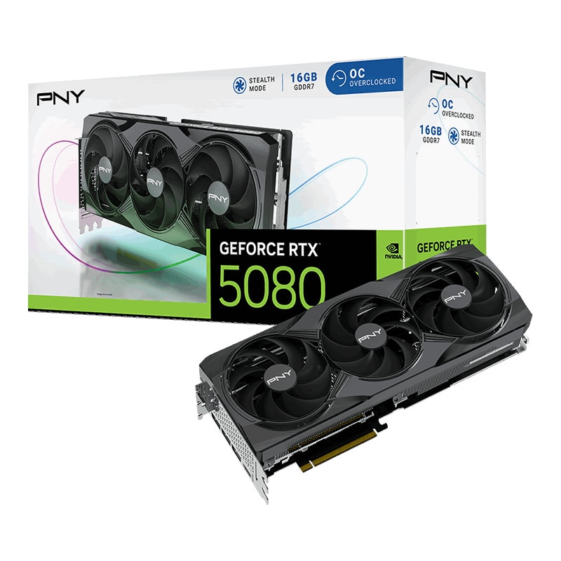 PNY GeForce RTX 5080 Triple OC Grafikkarte 16 GB