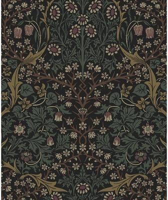Etten Studios Seabrook Designs Victorian Floral Non-Woven Unpasted Wallpaper