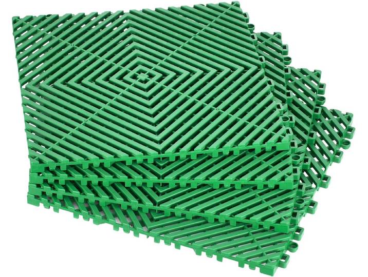 VEVOR 50 x drainagemat garagevloertegels in elkaar grijpend 31x31cm