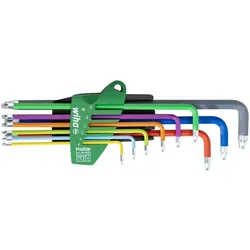Wiha Stiftschlüssel Set im ProStar Halter TORX 9-teilges Set farbig leuchtend - 46556