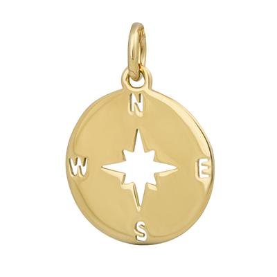 Kettenanhänger OROLINO "Gold 375 mit Kompass-Motiv", gelb, Schmuckanhänger, Damen, one-size, Gold, 0,6 g, Kettenanhänger