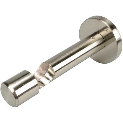 Gardinenstangenhalter LIEDECO "Träger, Schraubkappenträger 1-läufig "France" - 1 Stück" Gr. 1, silber (edelstahlfarben), L:11,4cm, Gardinenstangenhalterungen, Halter, Träger für Stangen, Rohre 20 mm
