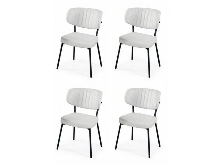 JVmoebel Esszimmerstuhl 4x moderne weiße Stühle bequem Esszimmer komfortabel weich, Made in Europa