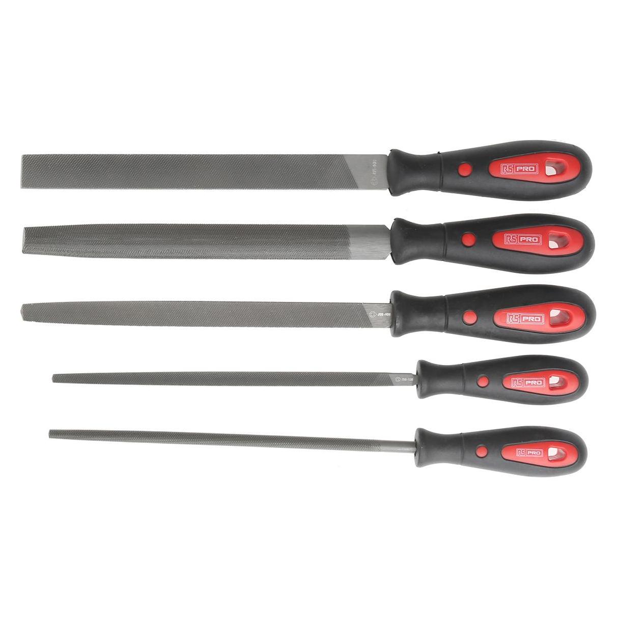 RS PRO 5 Piece File Set Bastard Cut (200 mm) (1611464)