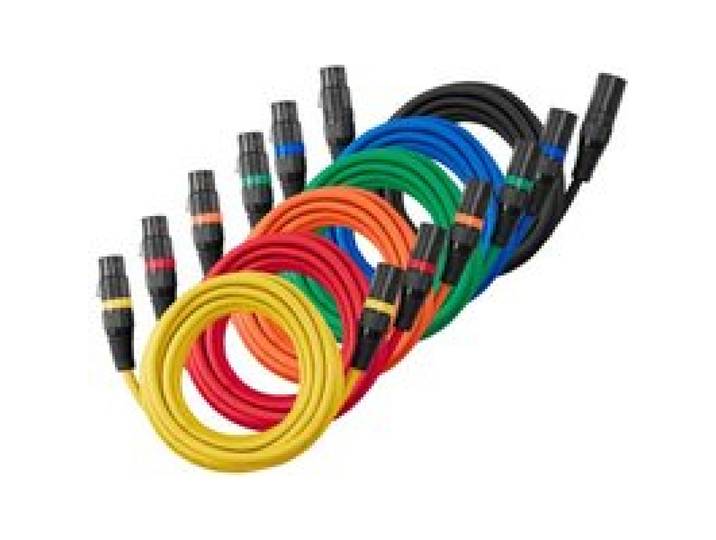 VEVOR Câble XLR 4,57 m, lot de 6, câble de microphone DMX mâles vers femelles symétriques blindés, cordon de haut-parleur XLR 3 broches plaqués or, pour éclairage de scène, amplificateurs, mixeurs