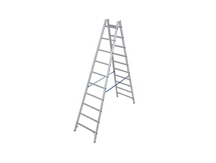KRAUSE leb937 doppelte Leiter mit 2 x 10 Trittstufe Treppe, 2.7 m Höhe Leiter, 4.1 m Höhe