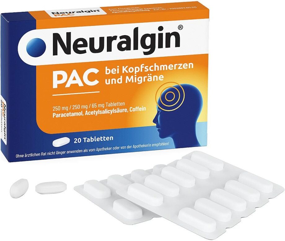Neuralgin PAC bei Kopfschmerzen und Migräne Tabletten