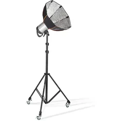 Walimex pro pro 23093 Stativrollen Pro 7522 3er-Set 75mm (Stativfuss), Stativ Zubehör, Silber
