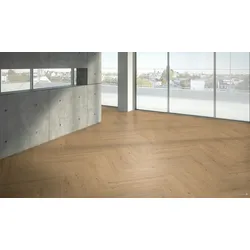 Parador Modular ONE Designboden Eiche Atmosphere Natur Authentische Struktur Designboden Fischgrät 840x140x9 mm