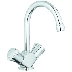 Grohe Costa Waschtischarmatur 21375001 chrom, schwenkbarer Rohrauslauf, Ablaufgarnitur