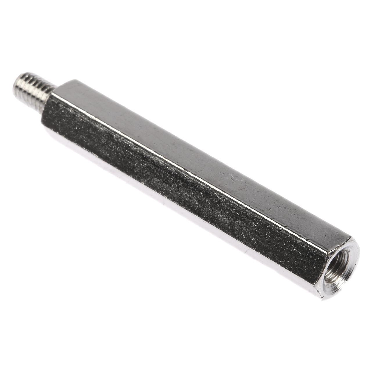 RS PRO Steel Hex. Threaded Spacer M6x60mm (8066691)