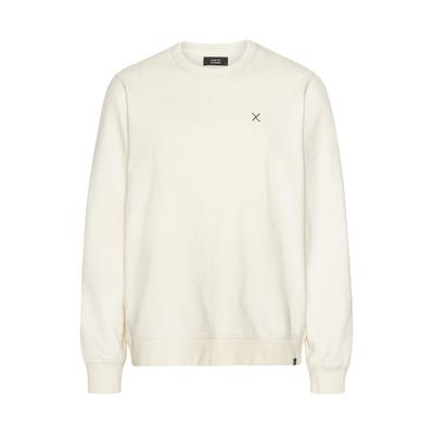 Sweater CLEAN CUT COPENHAGEN "Clean Cut Copenhagen Grady Sweatshirt", Herren, Gr. L, weiß (ecru), 60% Baumwolle, 40% Polyester, Rundhals, Sweatshirts Sweater