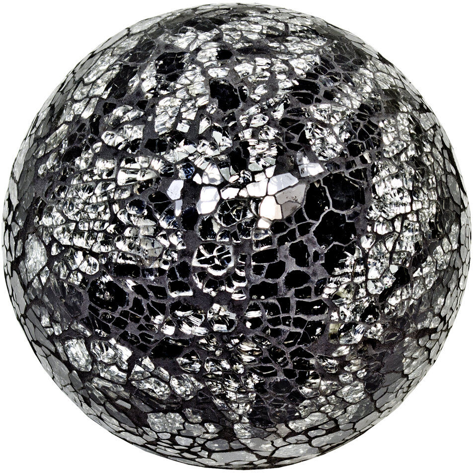 Rosdorf Park Siri Vase Filler Black/Chrome 10.5cm H X 10.5cm W X 10.5cm D