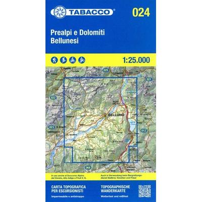 Tabacco Wandern Prealpi Bellunesi 1:25000, Karte von , Tabacco Editrice