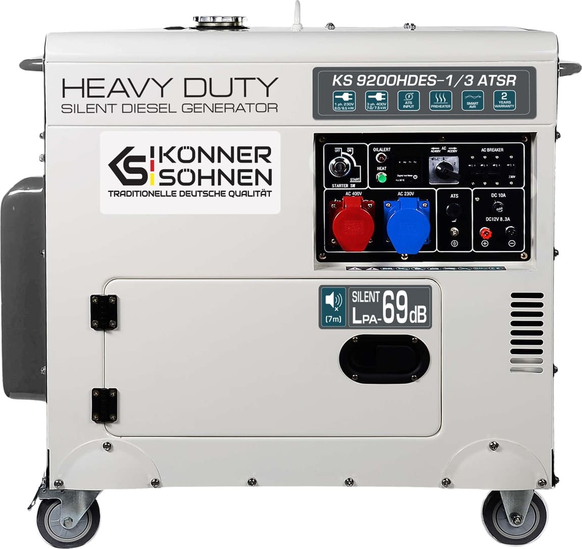 KS 9200HDES-1/3 ATSR Diesel Stromgenerator Stromerzeuger Notstromerzeuger 7.5kW