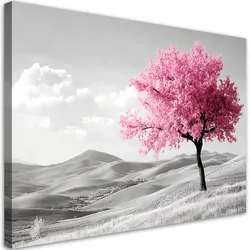 LEINWANDBILD Rosa Baumlandschaft 100x70cm