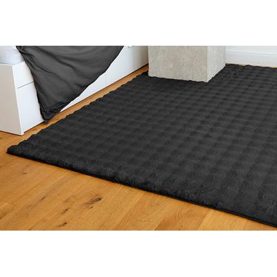 Teppich PADIRO "Hailey 125", schwarz, B:200cm H:30mm L:290cm, Polyester, Teppiche, Teppich, Softtouch