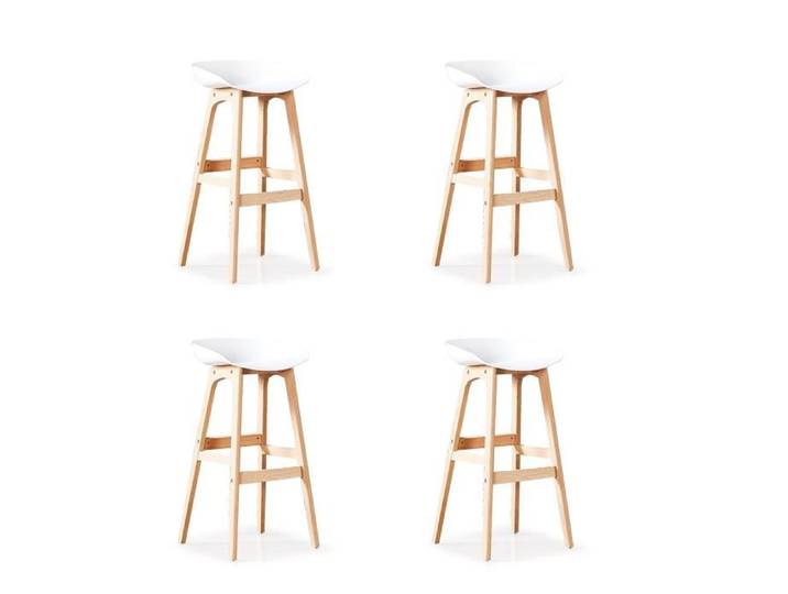 Lot de 4 chaises hautes blanche - Bera - DESIGNETSAMAISON