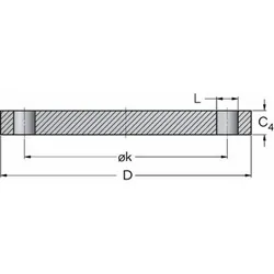 Blindflansch EN1092-1 Typ05 PN40 DN25
