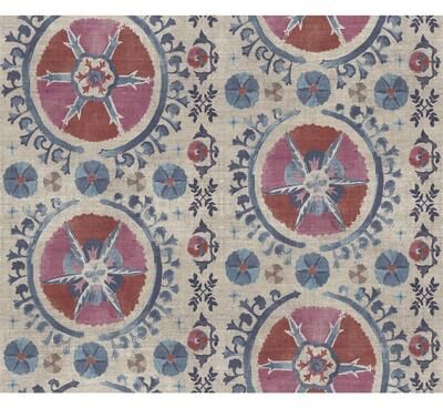 Christiane Lemieux Lemieux et Cie Fleurus Red & Blue Wallpaper