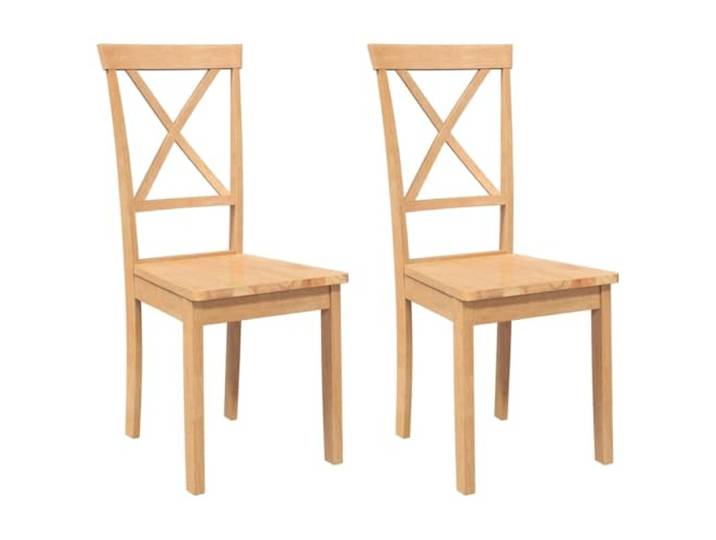 TEKGHUT Esszimmerstühle 2 STK. Massivholz Gummibaum Ergonomisches Design, Holzfüße, dichte Maserung, stoßfest, langlebig, Esszimmer und Wohnzimmer