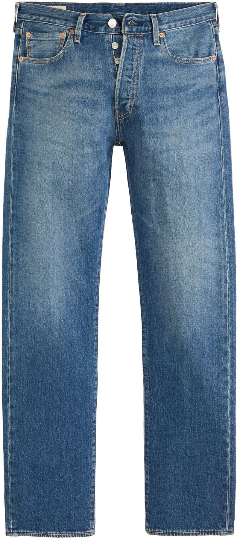 Straight-Jeans LEVI'S "501 LEVI'S ORIGINAL", Herren, Gr. 33, Länge 30, blau (the fairway), Denim/Jeans, Obermaterial: 99% Baumwolle, 1% Elasthan, normal lang, Jeans Straight-Jeans, mit Markenlabel the fairway 33, Länge 30