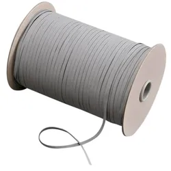 SPRINTIS Gummiband grau, 5 mm, 500 m Rolle, elastische Gummilitze für Textilprojekte zum Einnähen, Flachgummi ideal für Masken und Kleidung, Kunststoff, Kautschuk