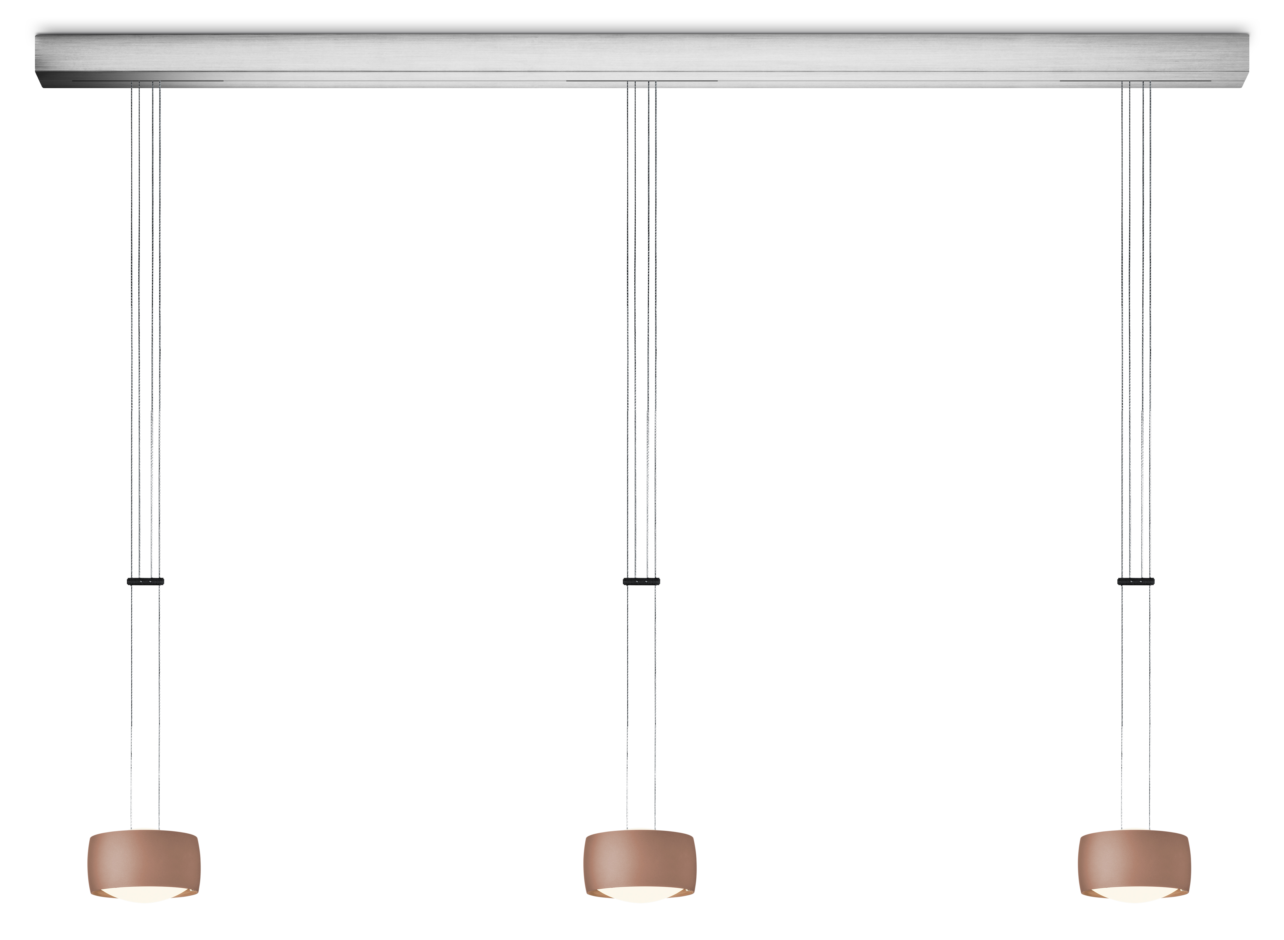 Oligo LED-3er-Pendelleuchte GRACE Satin copper G42-931-37-15 4035162337936