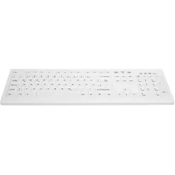 Cherry AK-C8100F-FUS-W/GE Tastatur RF Wireless QWERTZ Deutsch Weiss (DE, Kabellos), Tastatur, Weiss