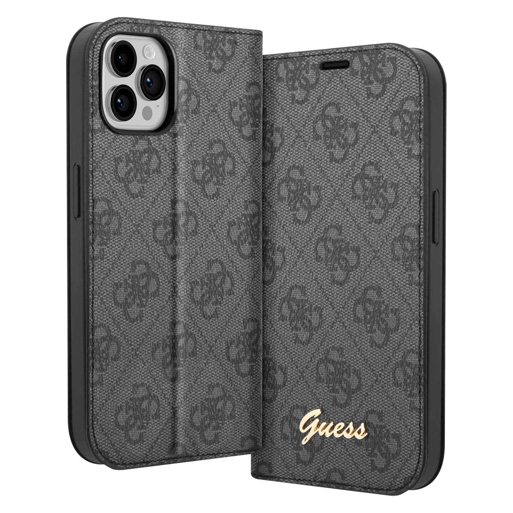 Guess GUBKP14LHG4SHK iPhone 14 Pro 6,1" czarny/black book 4G Vintage Gold Logo (Apple iPhone 14 Pro) (GUE002292-0)