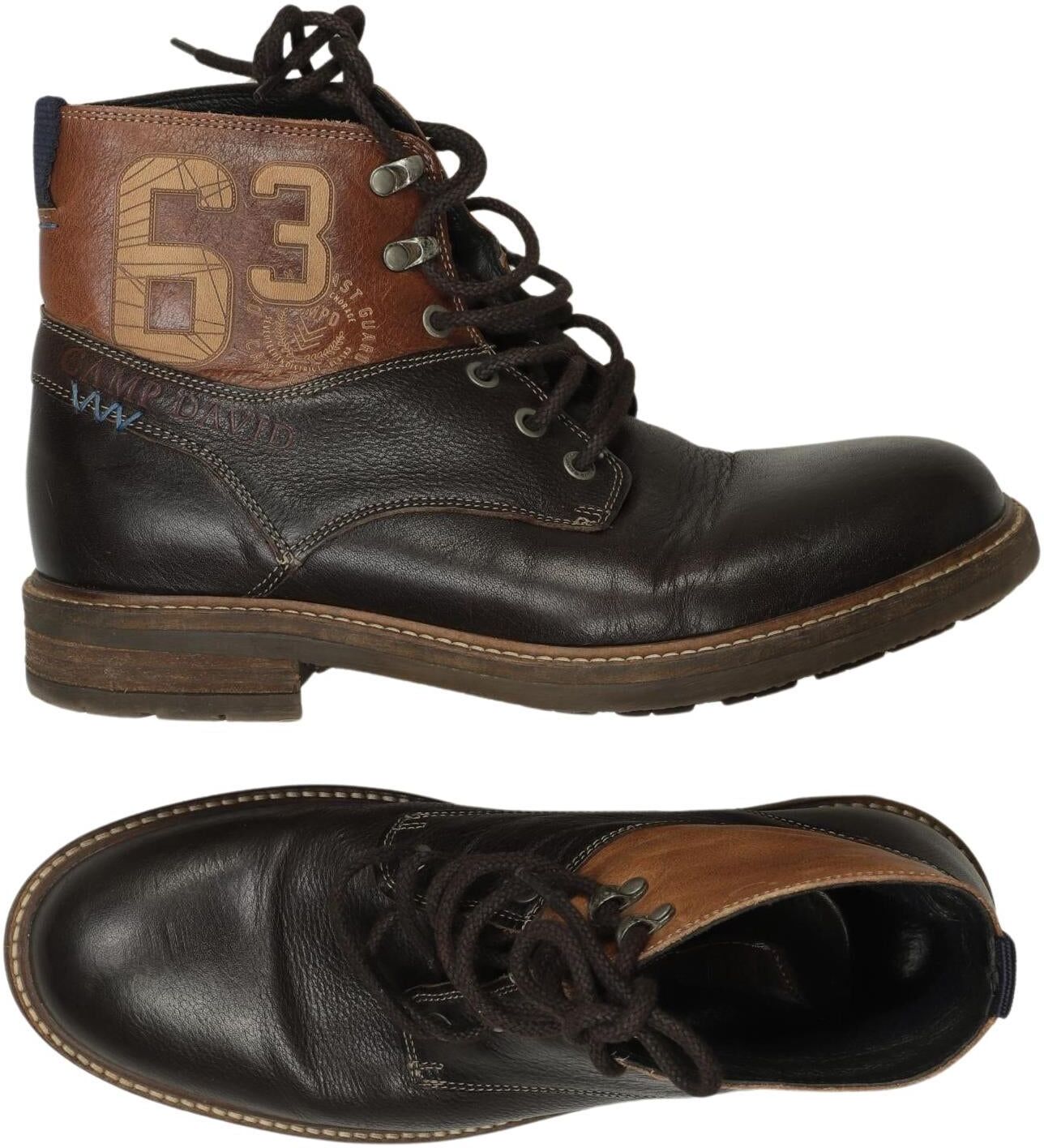 Camp David Herren Stiefel, Braun, Gr. EU 41, Leder - Second Hand