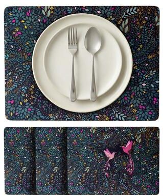 "Pimpernel Sara Miller Set of 4 India Placemats - 12"" L x 9.1"" W"