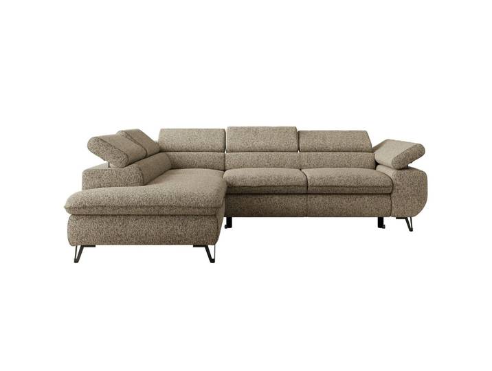 ECKSOFA PABLO L Dunkelbeige Struktur - Links Seite
