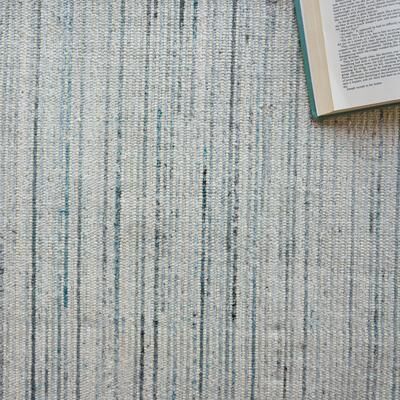 EXQUISITE RUGS Carmen Hand-loomed PET yarn Blue/Ivory Area Rug.