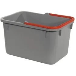 Numatic 17-Liter Eimer, grau mit farbcodiertem Henkel (rot), Reinigungsutensil, Rot, Grau