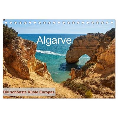Algarve - Die schönste Küste Europas (Tischkalender 2026 DIN A5 quer), CALVENDO Monatskalender